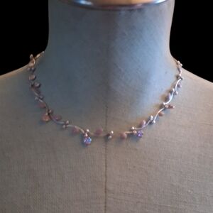 Elegant Pink and Purple Women's Necklace